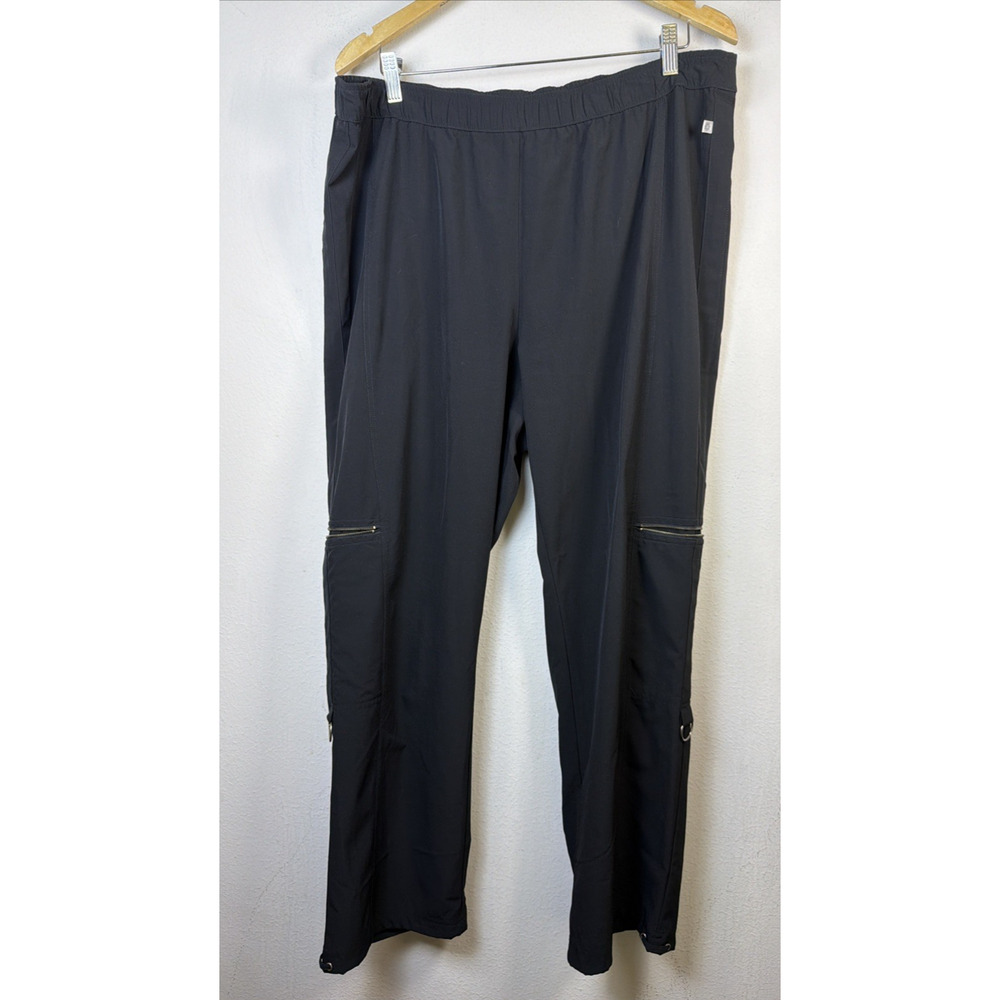 Black Chico's large 12 14 Zenergy Neema pocket cargo pants utility athleisure